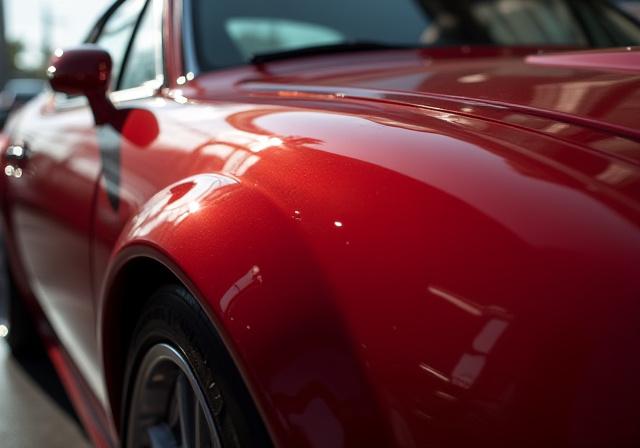 Stessa carrozzeria dopo la lucidatura, con riflessi nitidi